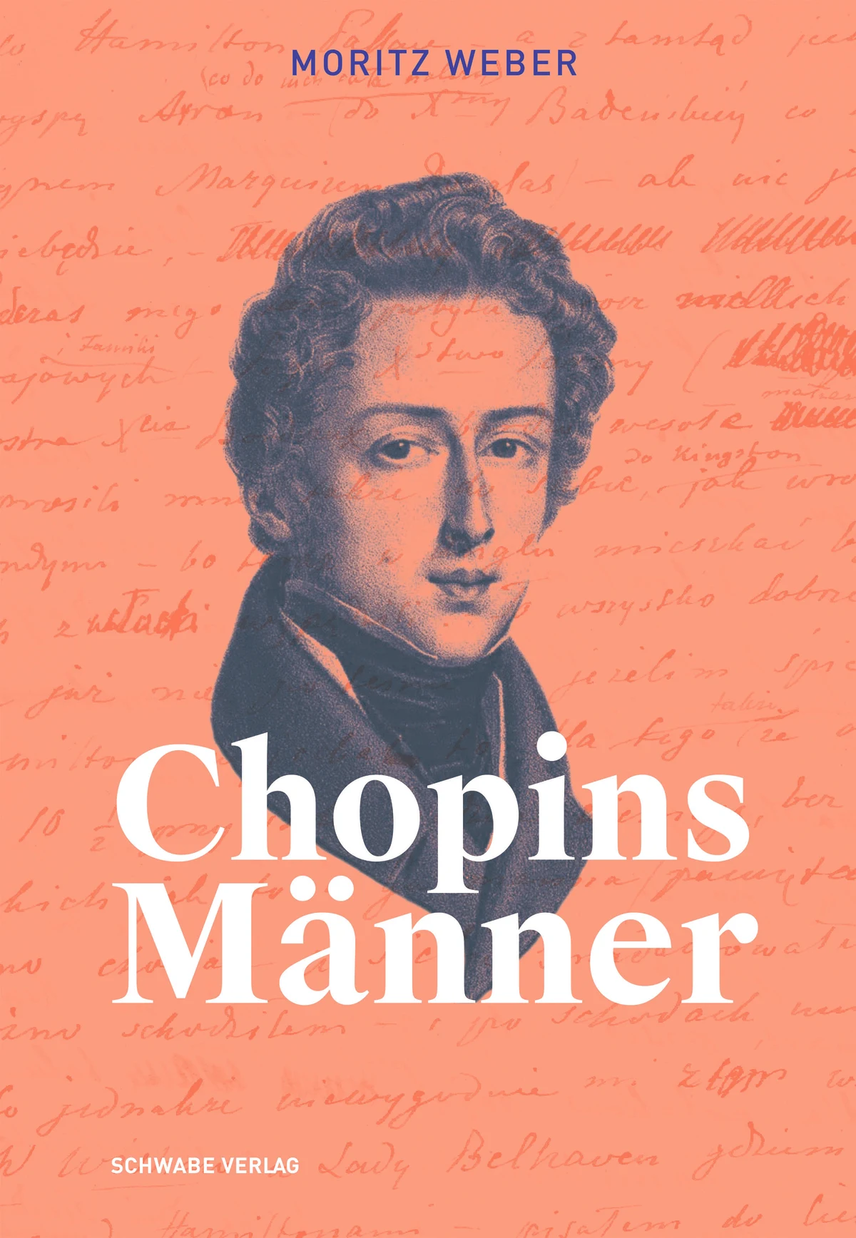 Couverture du livre avec un portrait de Chopin et le titre "Chopins Männer"