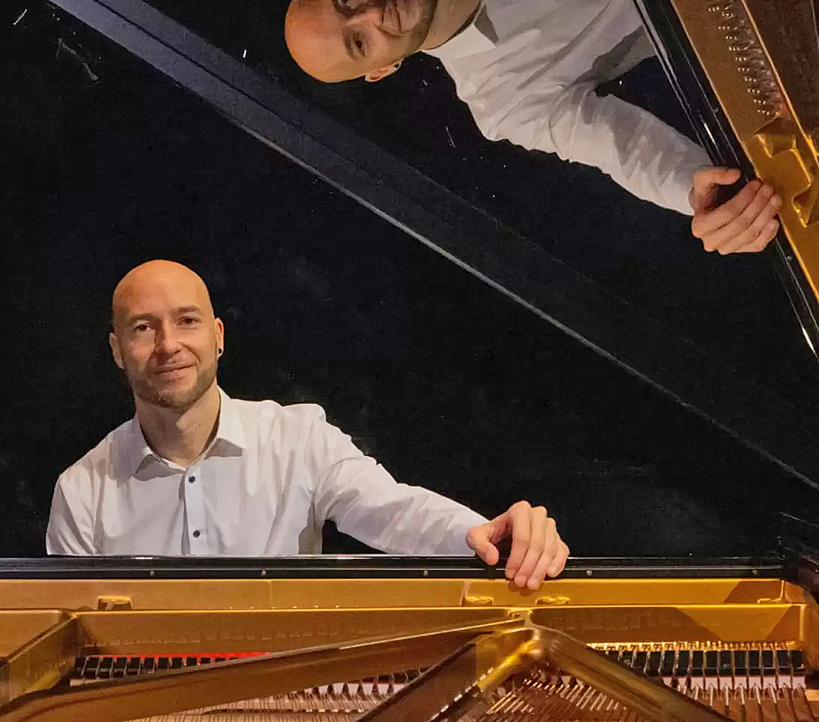 Portrait de Moritz Weber au piano