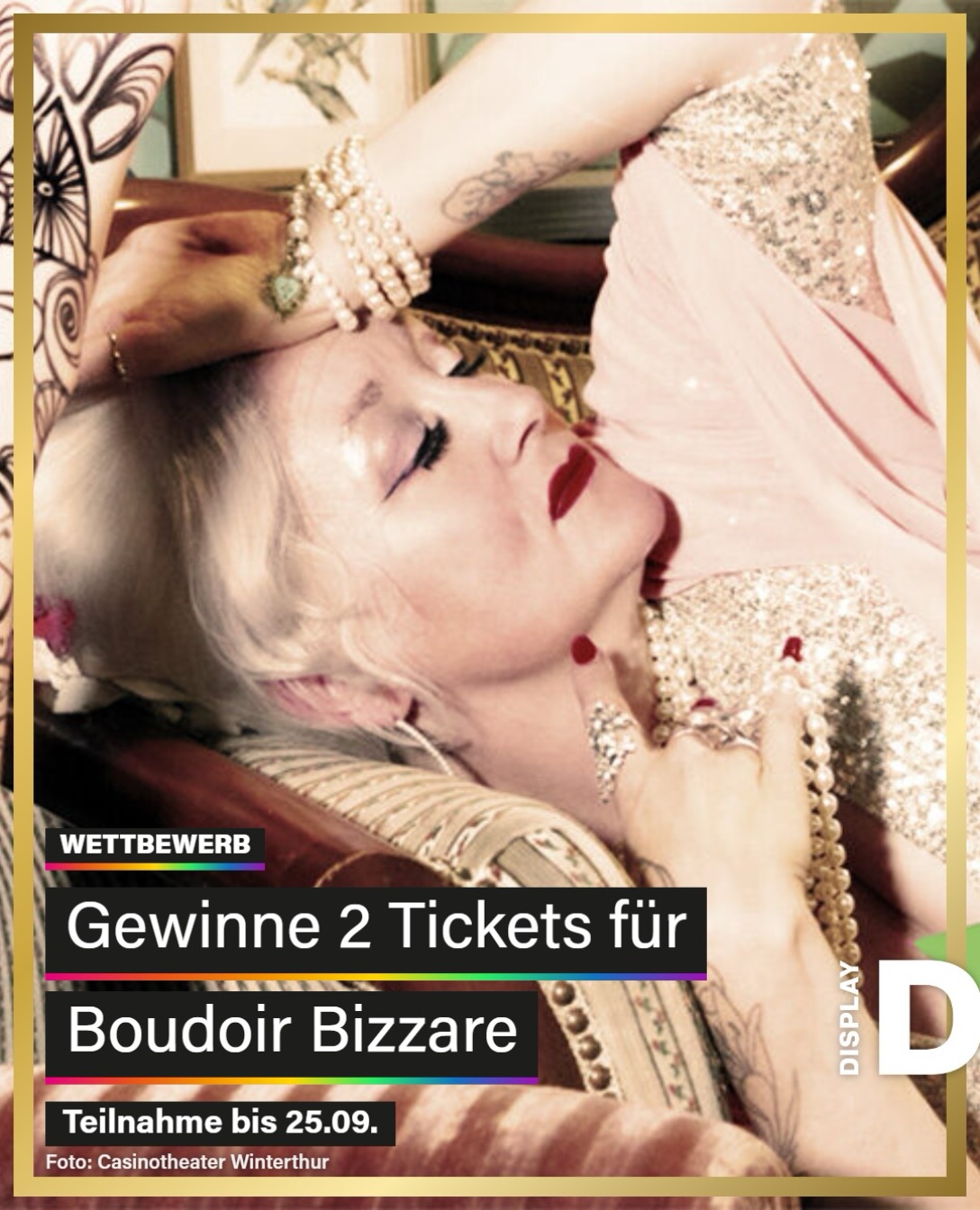 Lust auf einen Abend voller Glitzer, Glamour, Drag, Burlesque, Musik, Spoken Word & ganz viel Fantasie? 💋 Wir verlosen 2x 2 Tickets für Boudoir Bizarre…